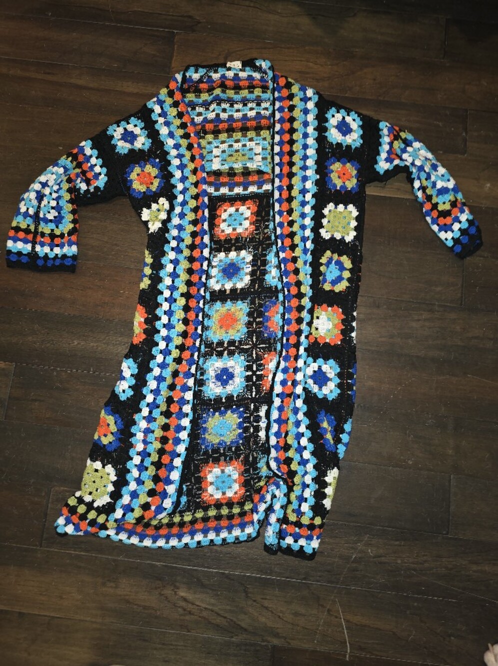 ✨ New Without Tags (NWOT)💚 Beautiful POL Granny Square Crochet Duster Cardigan - Picture 3 of 10